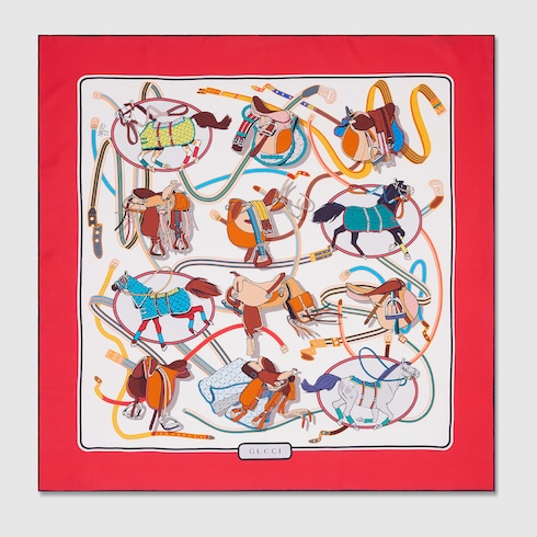 Carré de soie à imprimé projet 90 x 90