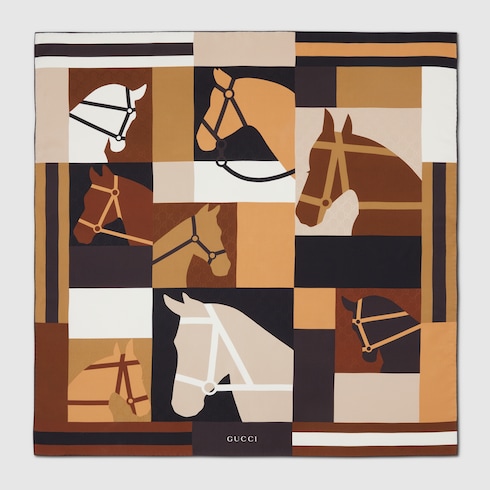 Printed silk carré
