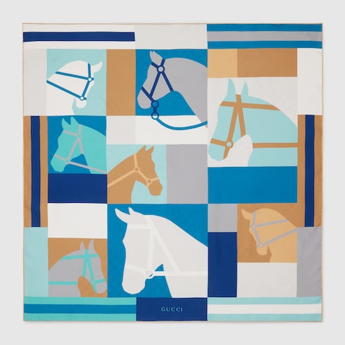 Printed silk carré