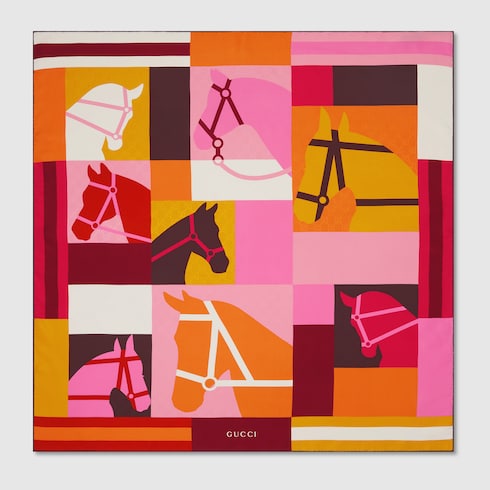 Printed silk carré