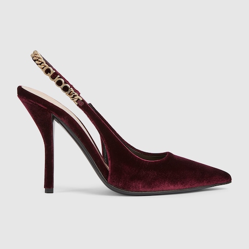 Zapato de salón Gucci Signoria con talón descubierto