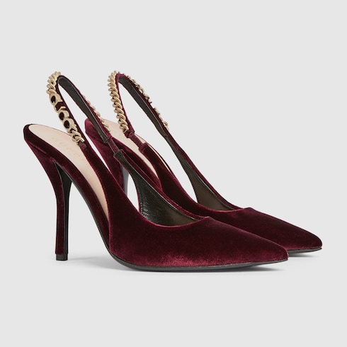 Zapato de salón Gucci Signoria con talón descubierto