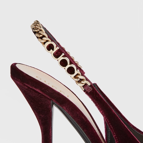 Zapato de salón Gucci Signoria con talón descubierto