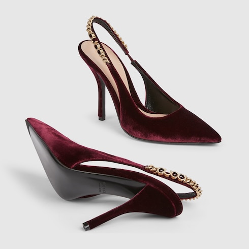 Zapato de salón Gucci Signoria con talón descubierto