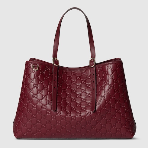 Borsa shopping GG Emblem misura grande