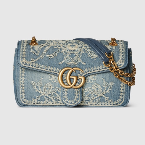 GG Marmont embroidered medium shoulder bag