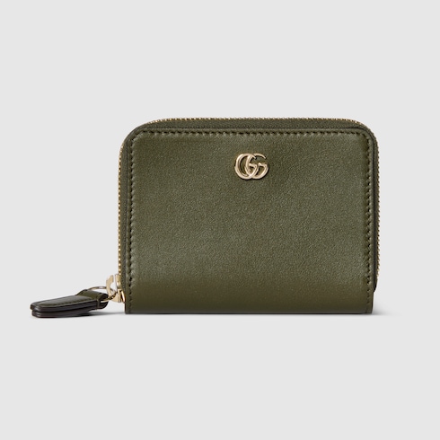GG Marmont mini zip wallet with Flora