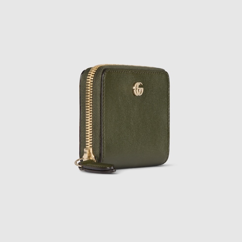 GG Marmont mini zip wallet with Flora
