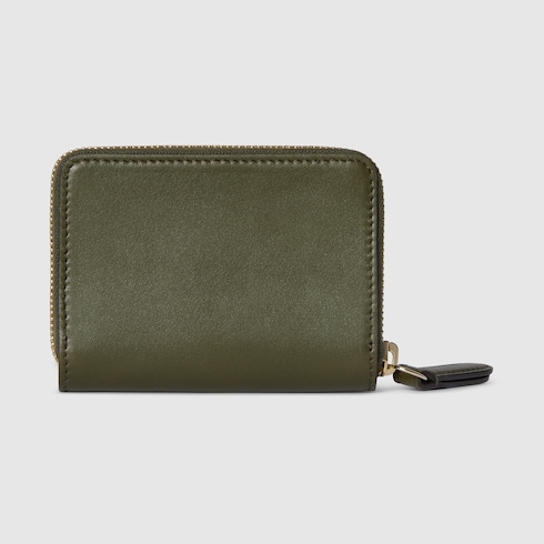 Portefeuille zippé GG Marmont avec imprimé Flora mini format