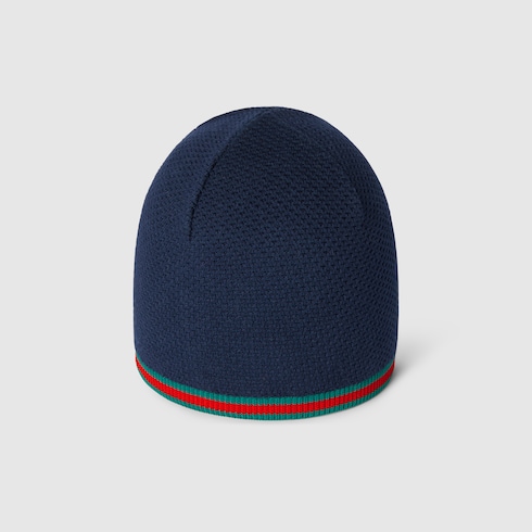 Cappellino neonato in cotone con Web