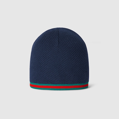 Cappellino neonato in cotone con Web