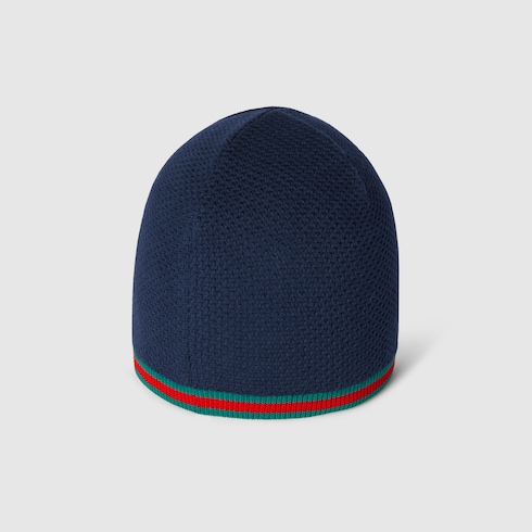 Cappellino neonato in cotone con Web