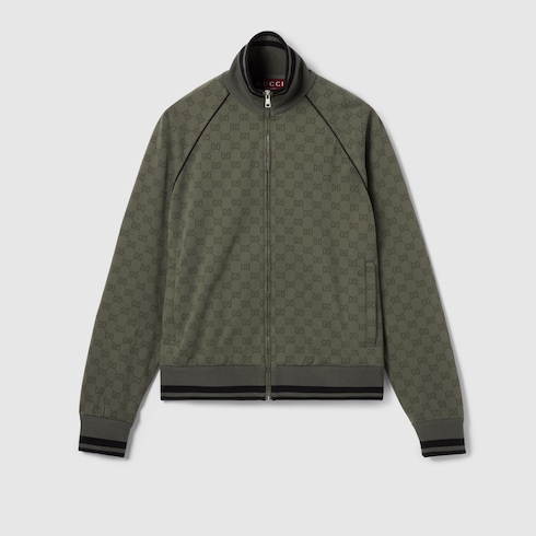 GG jersey jacquard zip jacket