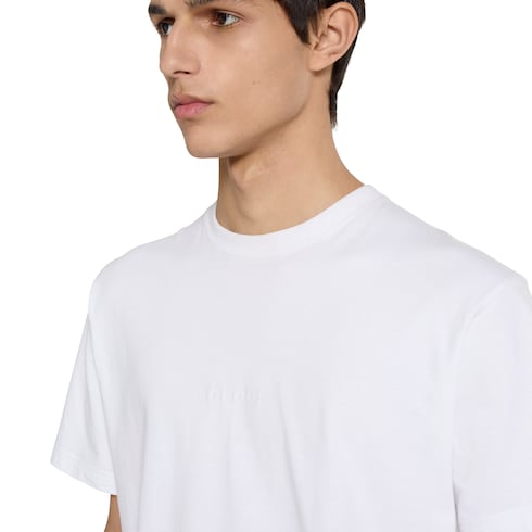 T-shirt in jersey di cotone con ricamo