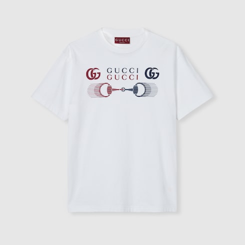 T-shirt in jersey di cotone stampato