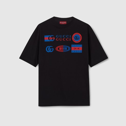 Printed cotton jersey T-shirt