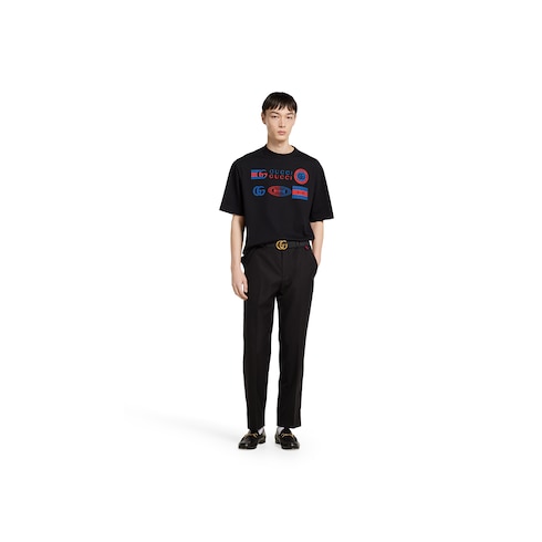 Printed cotton jersey T-shirt