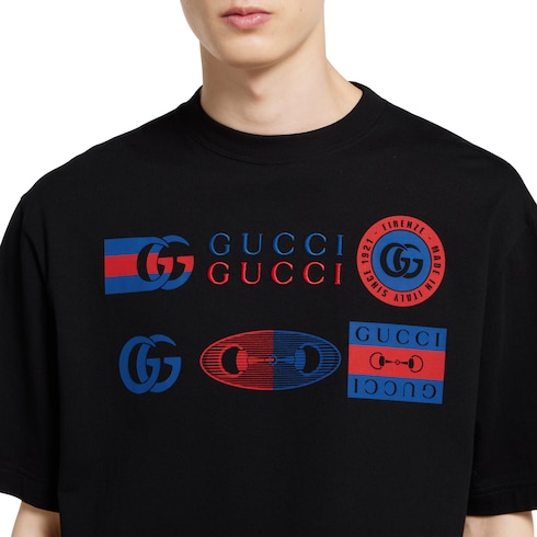 Printed cotton jersey T-shirt