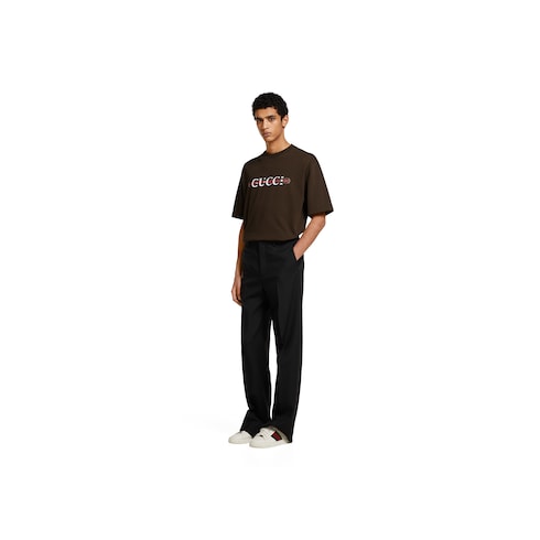 T-shirt in jersey di cotone stampato