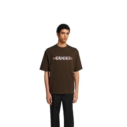 Printed cotton jersey T-shirt