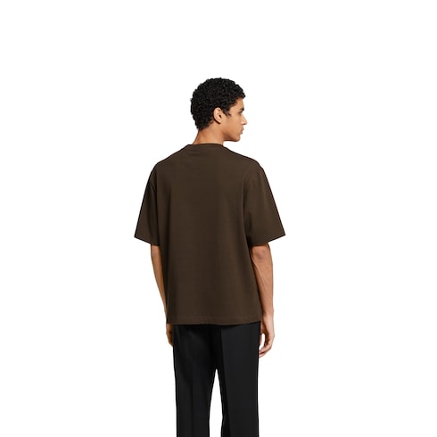 T-shirt in jersey di cotone stampato