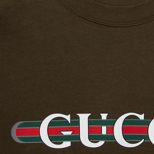 T-shirt in jersey di cotone stampato