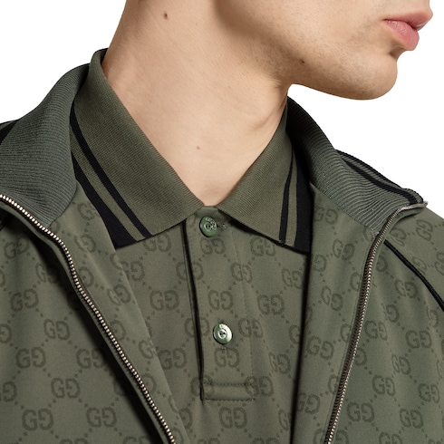 GG jersey jacquard polo shirt