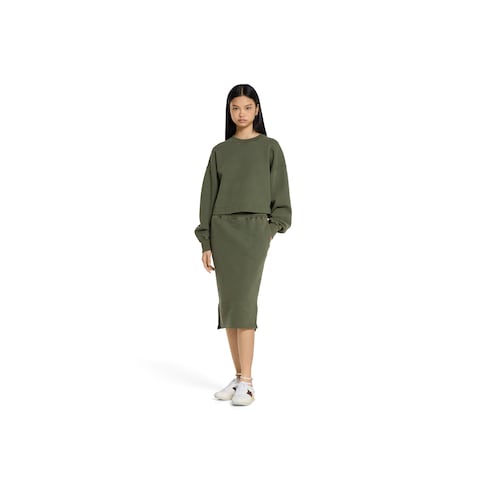 Jupe en jersey de coton avec broderie