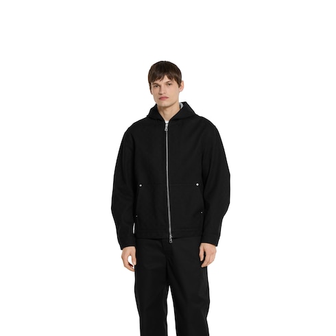 Jacke aus GG Baumwolldenim-Jacquard mit Reißverschluss