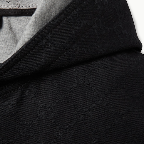 Chaqueta de jacquard con GG y cremallera