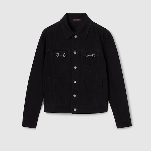 Veste en denim de coton avec Mors