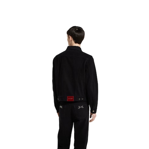 Veste en denim de coton avec Mors