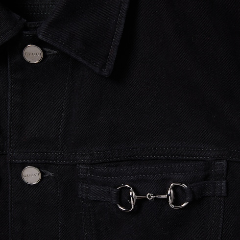 Veste en denim de coton avec Mors