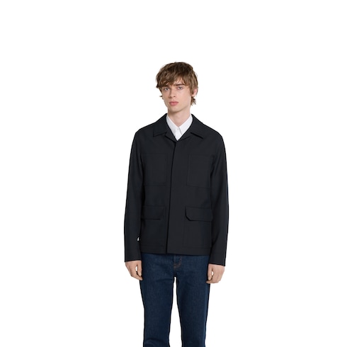Giacca in twill misto lana con ricamo