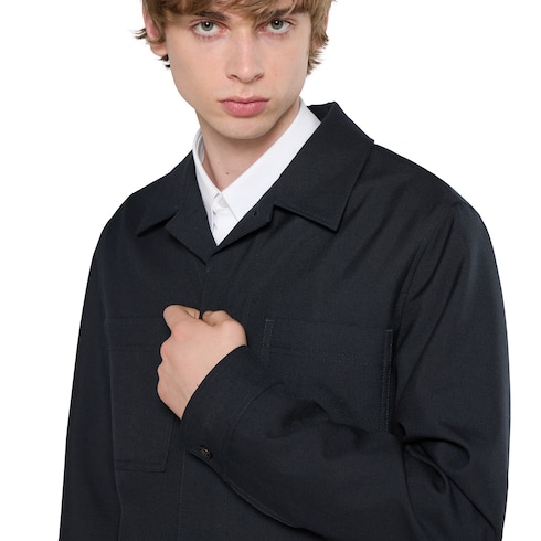 Giacca in twill misto lana con ricamo