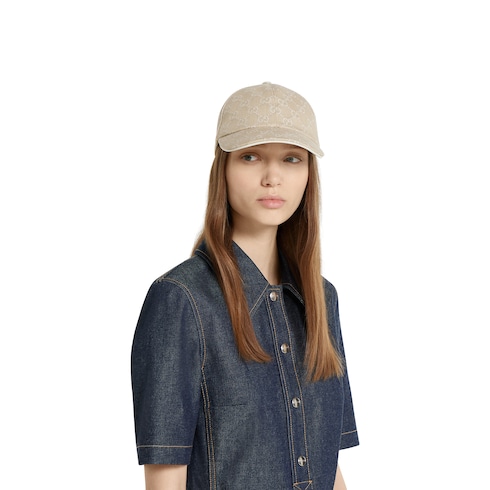 GG denim baseball hat with Horsebit