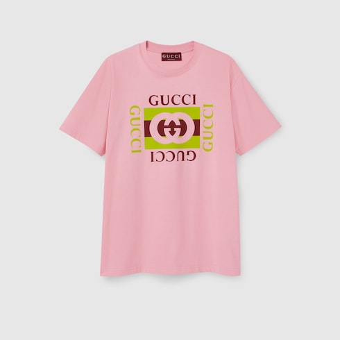 ◆GUCCI NEW SS25◆プリント コットン ジャージーTシャツ/Pink◆ プリント コットンジャージー Tシャツピンク | GUCCI公式