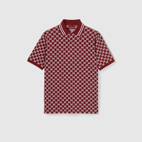 GG cotton piquet jacquard polo shirt