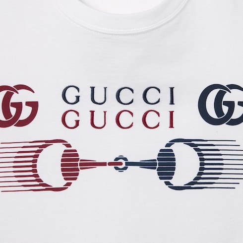 T-shirt in jersey di cotone stampato