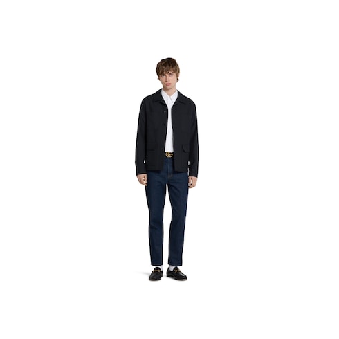 Giacca in twill misto lana con ricamo