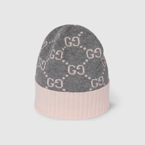 Bonnet en jacquard de cachemire GG