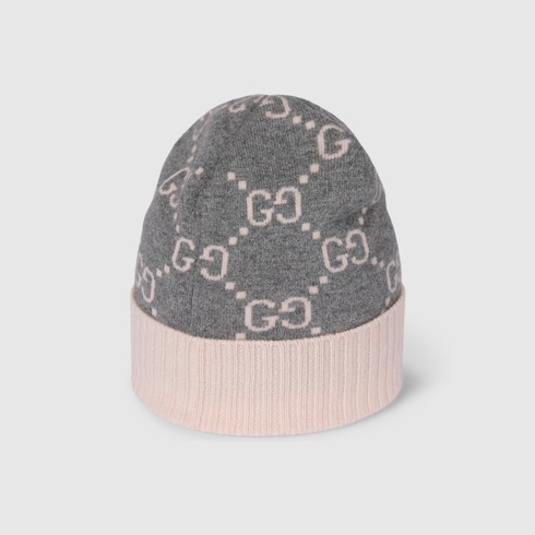 Bonnet en jacquard de cachemire GG