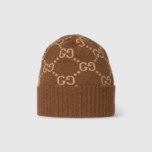 GG cashmere jacquard hat