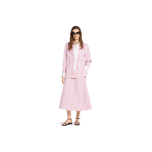 Gonna in cotone fil coupé Gucci
