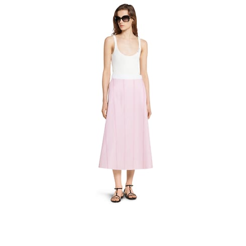 Gonna in cotone fil coupé Gucci