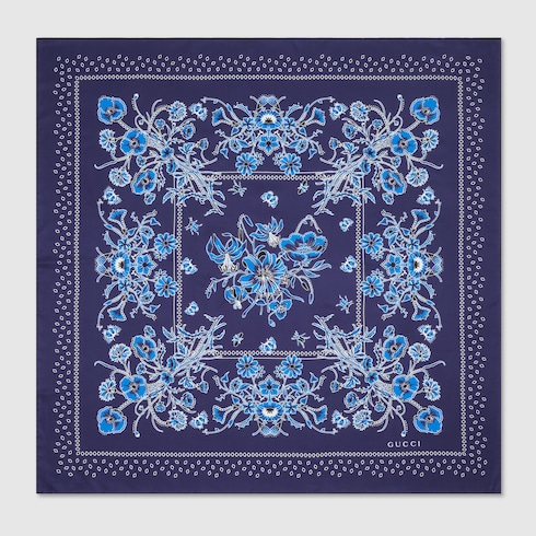 Printed cotton pocket square