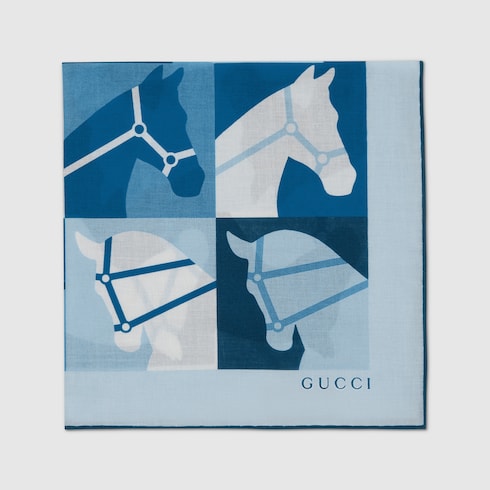 Printed cotton voile handkerchief