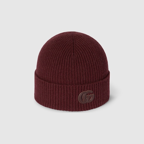 Cappello in cashmere con patch