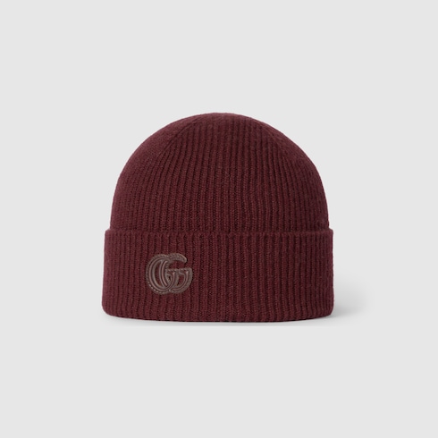 Cappello in cashmere con patch