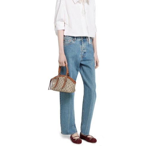 GG Emblem small top handle bag
